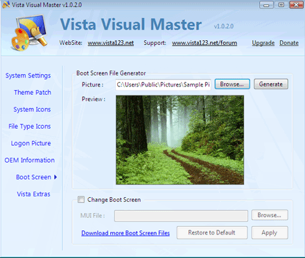 vista visual master