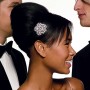 Acconciatura sposa capelli raccolti lisci