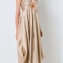 Abito bustier in raso di seta color beige Max Mara Bridal Collection