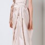 Abito bustier in raso di seta color cipria Max Mara Bridal Collection