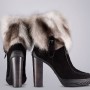 Stivaletti con tacco e bordo in pelliccia di volpe Tod s inverno 2012