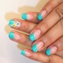 Nail art con french colorato