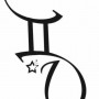 Disegno per tatuaggio simbolo zodiacale gemelli