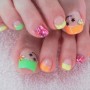 Nail art piedi fluo 2012