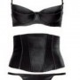 Completo intimo in pelle nera Intimissimi inverno 2012 2013