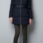 Piumino con cintura Zara inverno 2012 2013 prezzo euro 119