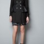 Trench con volant in pelle Zara prezzo euro 119