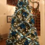 Albero di Natale con nastri azzurri 2012