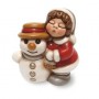 Bimba con pupazzo di neve Natale 2012 Thun prezzo euro 19 90