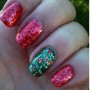 Nail art natalizie glitterate