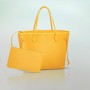 Borsa Louis Vuitton Neverfull MM in pelle Epi color giallo