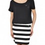 Abito con gonna a righe bianche e nere Liu Jo prezzo 169 euro