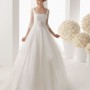 Abito da sposa con maniche tre quarti velate Rosa Clara 2014