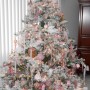 Albero di Natale 2013 con decorazioni bianche e rosa