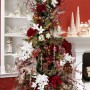 Albero di Natale 2013 con decorazioni rosse e bianche