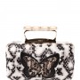 CLutch in raso stampa pitone Pinko prezzo 130 euro