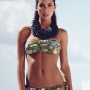 Costume con reggiseno a fascia fantasia camouflage Philippe Matignon 2014