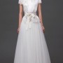 Abito da sposa 2015 gonna tulle e corpetto in pizzo con manichine Alberta Ferretti mod Talita