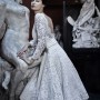 Abito da sposa corto in pizzo 2015 collezione Alessandro Angelozzi mod Yucca