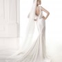 Abito da sposa in raso dalla profonda scollatura sulla schiena 2015 mod Celmira