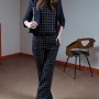 Completo in boucle con pantaloni palazzo a vita alta Patrzia Pepe