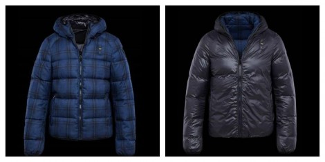 Piumino reversibile a quadri Blauer inverno 2016 prezzo 275 euro