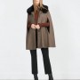 Cappotto a mantella Zara inverno 2015 2016 prezzo 99 95 euro