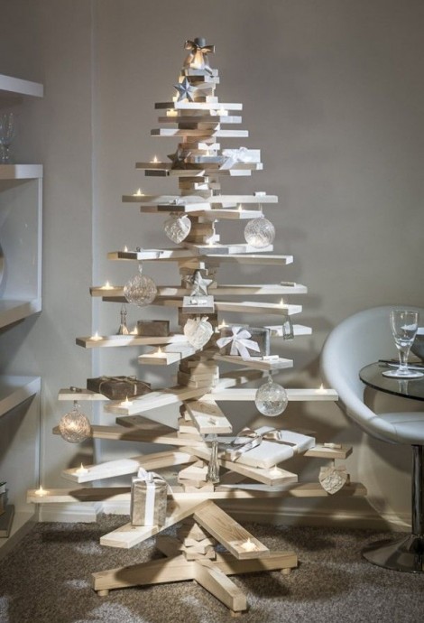 Idea Albero di Natale 2015 in legno