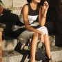 Abito a righe con pizzo macrame Rinascimento estate 2016 prezzo 129 euro