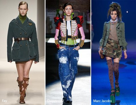 Tendenza Moda primavera estate 2017 Stile Militare