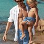 Costume da bagno boxer uomo e bambino Goldenpoint fantasia stelle marine modello Zenith estate 2017