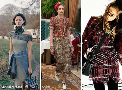 Abiti con FRANGE moda autunno inverno 2017 2018