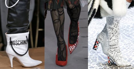 Scarpe e stivali con scritte moda autunno inverno 2017 2018