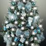 Foto Albero di Natale bianco e azzurro