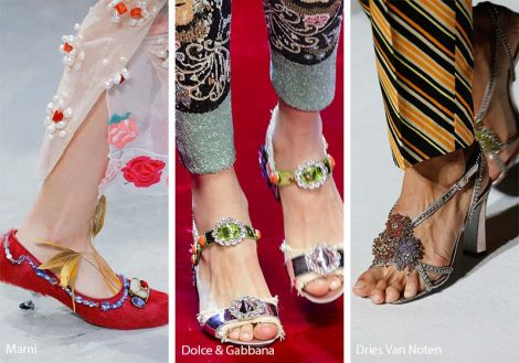 Scarpe e sandali gioiello moda primavera estate 2018