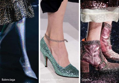 Scarpe glitterate moda primavera estate 2018