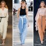 Pantaloni a vita alta moda abbigliamento primavera estate 2018