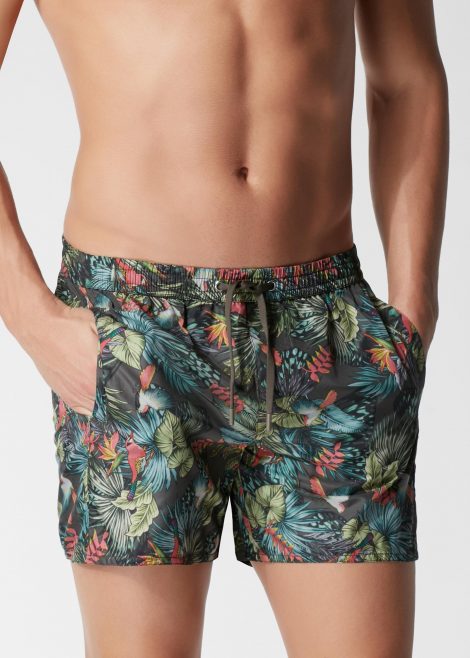 Costume uomo Calzedonia boxer medio modello Formentera Floreale estate 2018