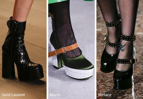 Scarpe con suole platforms tendenza moda inverno 2018 2019