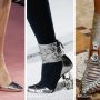 Tendenze moda scarpe inverno 2018 2019 in pelle argentata