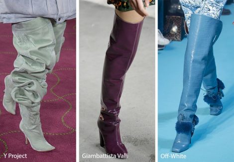 Tendenze stivali over the knee moda inverno 2018 2019