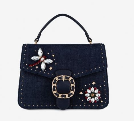 Borsa a mano in denim con tracolla Liu Jo estate 2019 prezzo 159 euro 470x424 - Liu Jo Borse Primavera Estate 2019: Catalogo Prezzi