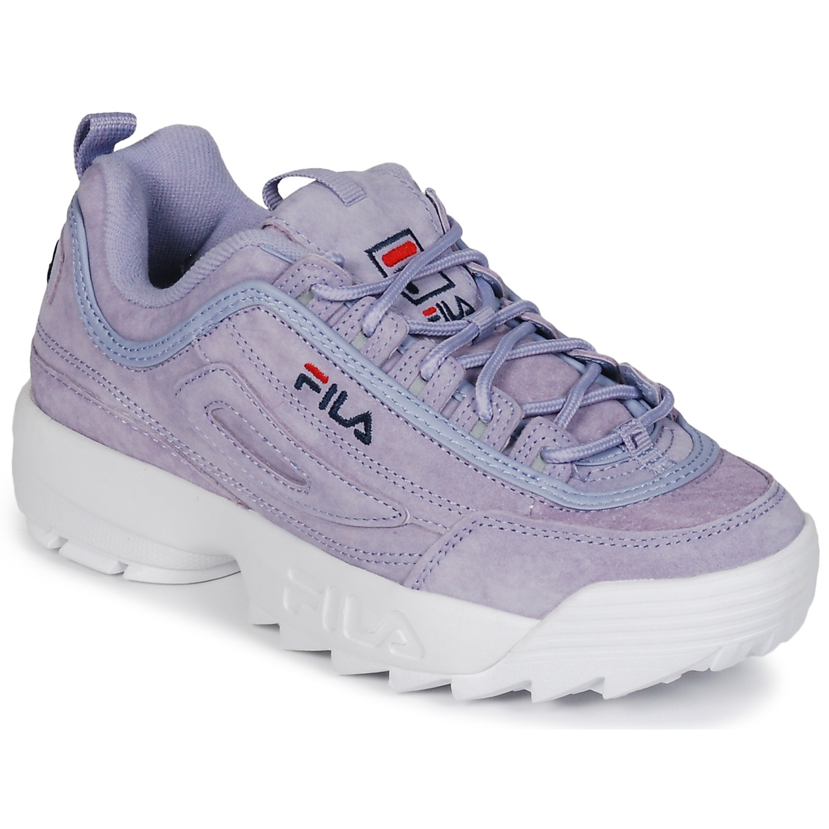 coloured fila trainers