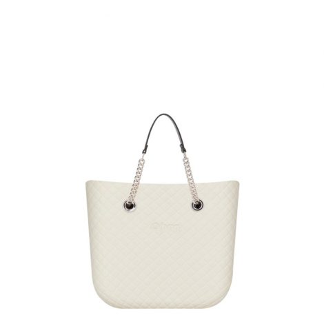 Borsa O Bag mini matelasse latte con manici corti a catena estate 2019 prezzo 83 euro 470x470 - Collezione Borse o Bag Mini Matelassè primavera estate 2019