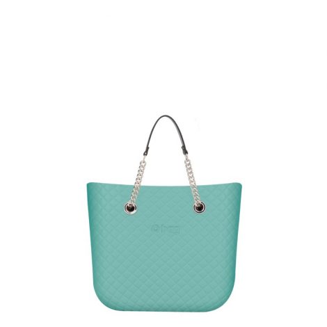 Borsa O Bag mini matelasse turchese con manici corti collezione primavera estate 2019 470x470 - Collezione Borse o Bag Mini Matelassè primavera estate 2019