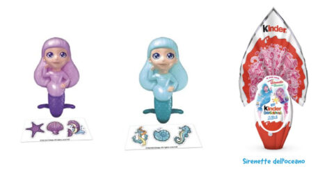 Sorprese Uova di Pasqua Kinder Mini le Sirenette 470x246 - Uova di Pasqua Kinder 2021: Prezzi e Personaggi