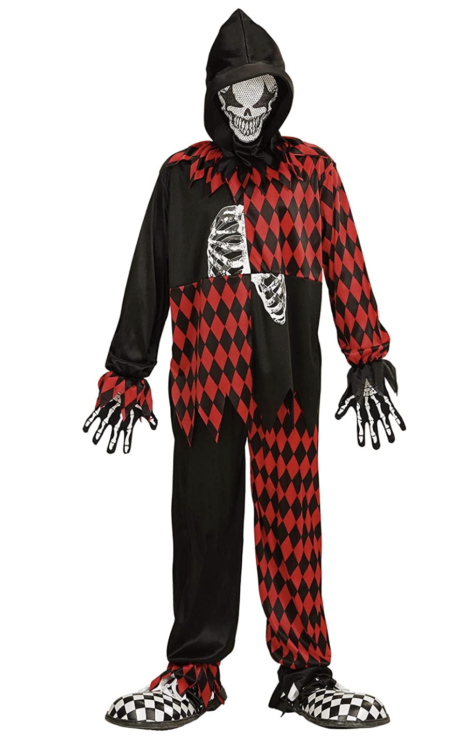 Costume Halloween Killer clown 470x737 - Costumi Halloween per Bambini e Tatuaggi Temporanei Luminosi