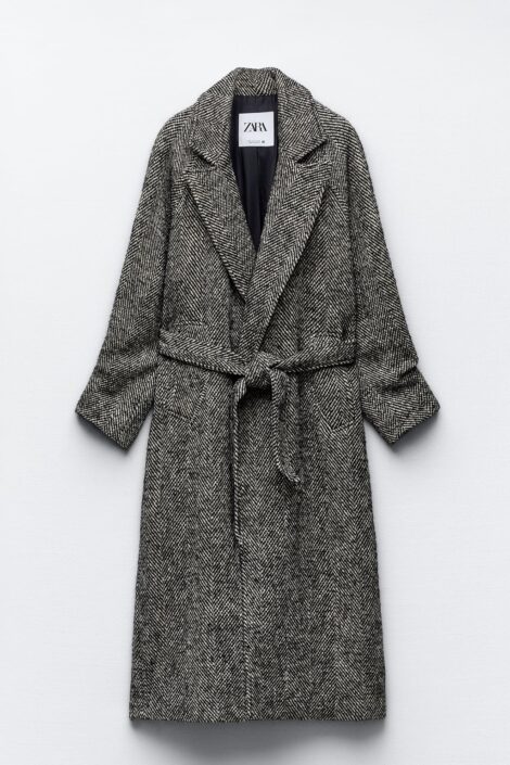 Cappotto lungo spigato ZARA