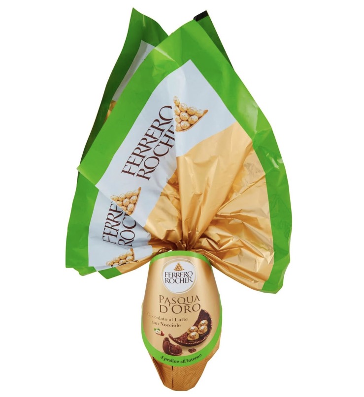 Uova di Pasqua 2024 Ferrero Rocher con cioccolato al latte e nocciole