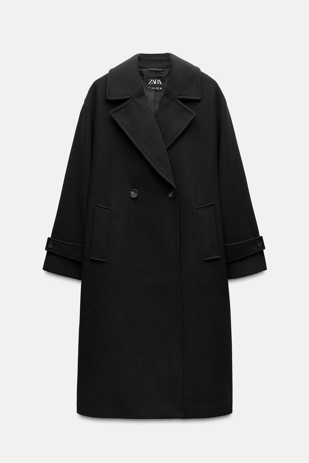 Cappotto lungo nero oversize ZARA